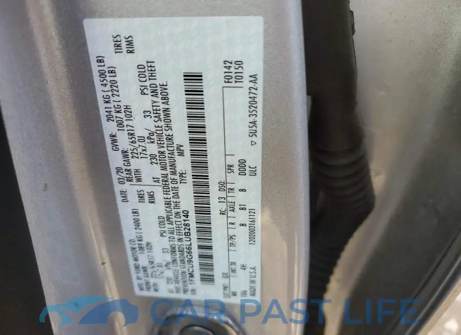 1FMCU9G66LUB28140# 12