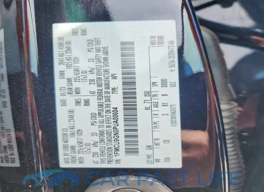 1FMCU9GN0PUA00604# 13