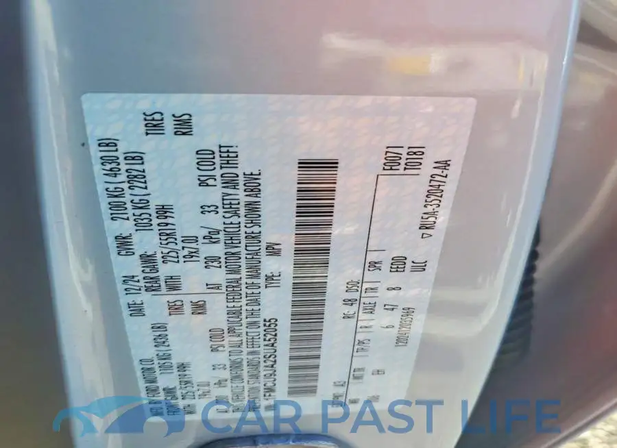 1FMCU9JA2SUA52055# 14