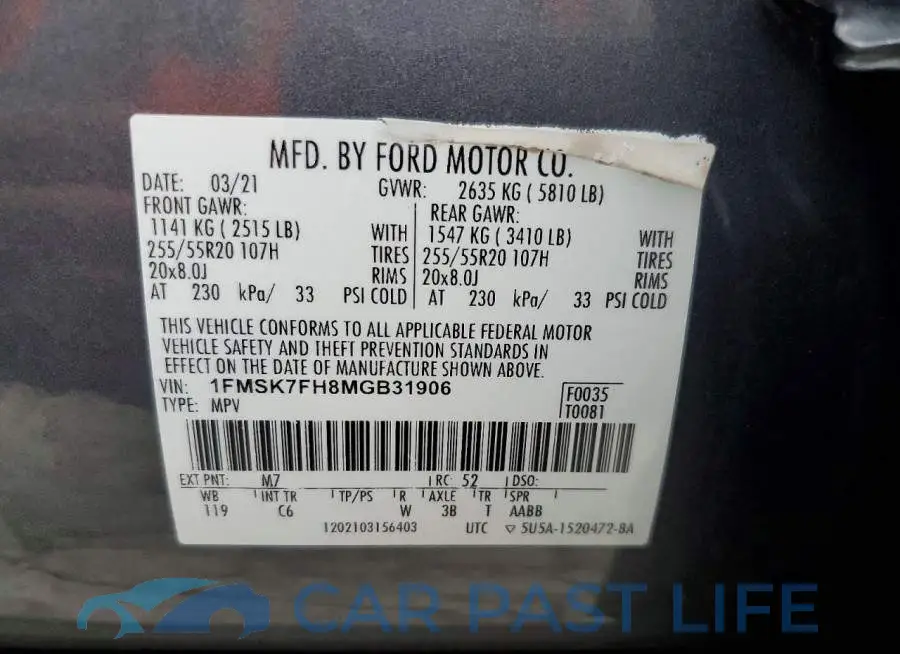 1FMSK7FH8MGB31906# 13