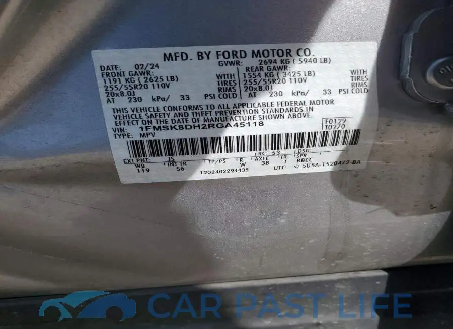 1FMSK8DH2RGA45118# 13