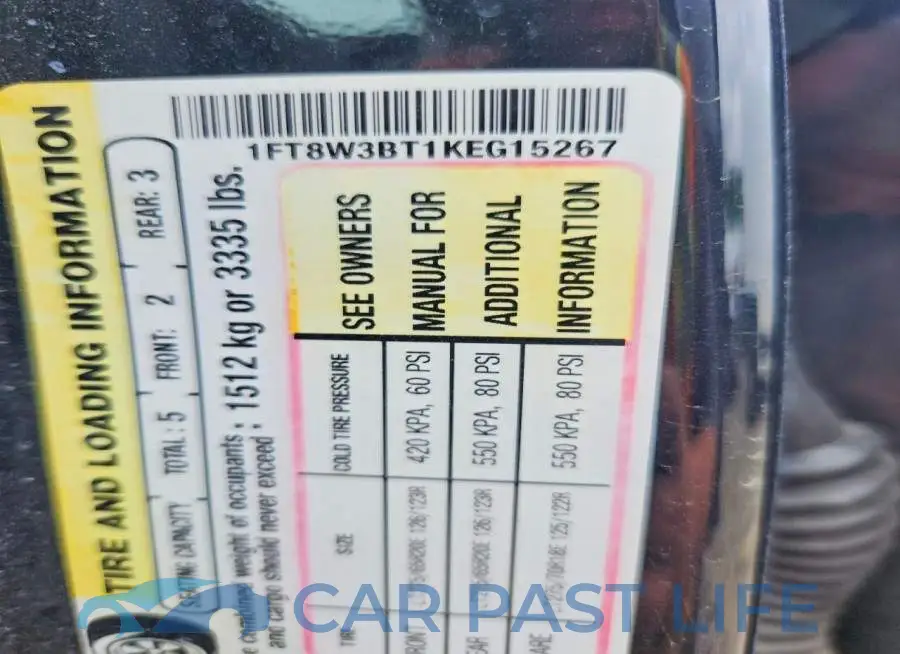 1FT8W3BT1KEG15267# 12