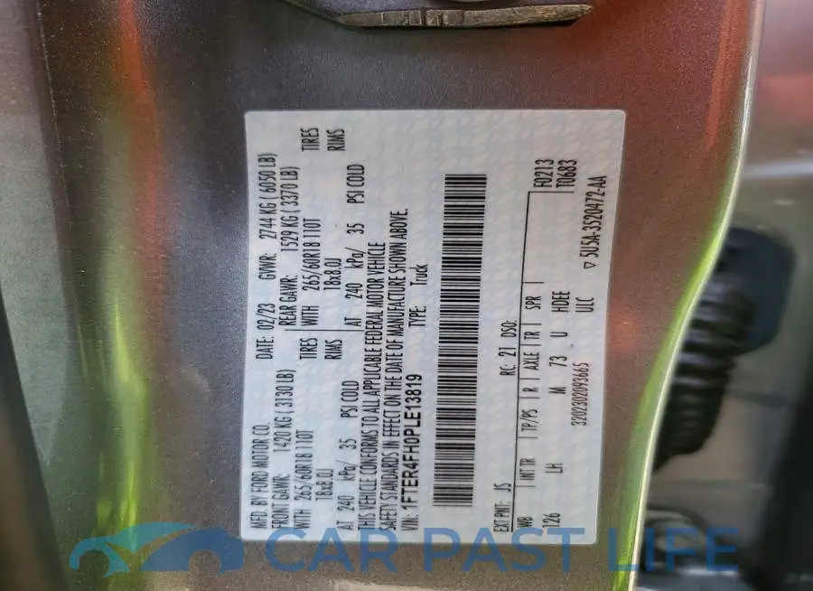 1FTER4FH0PLE13819# 12