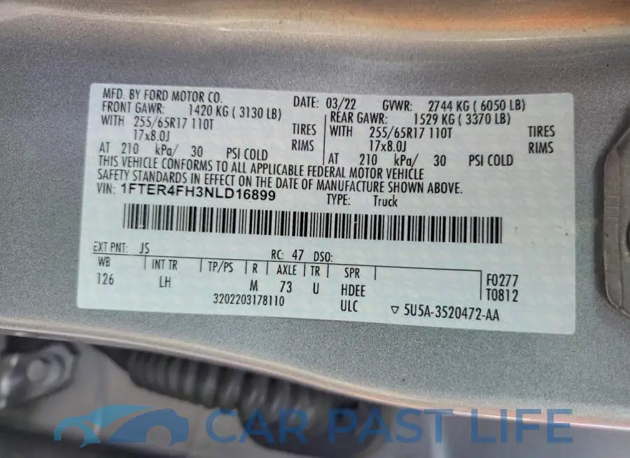 1FTER4FH3NLD16899# 12