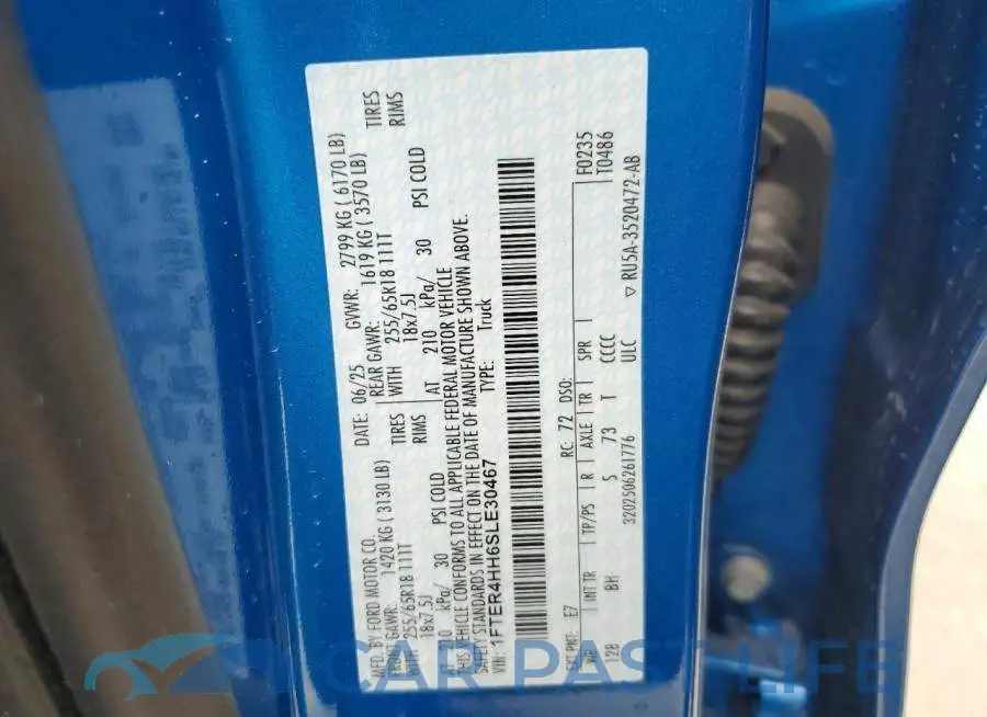 1FTER4HH6SLE30467# 12