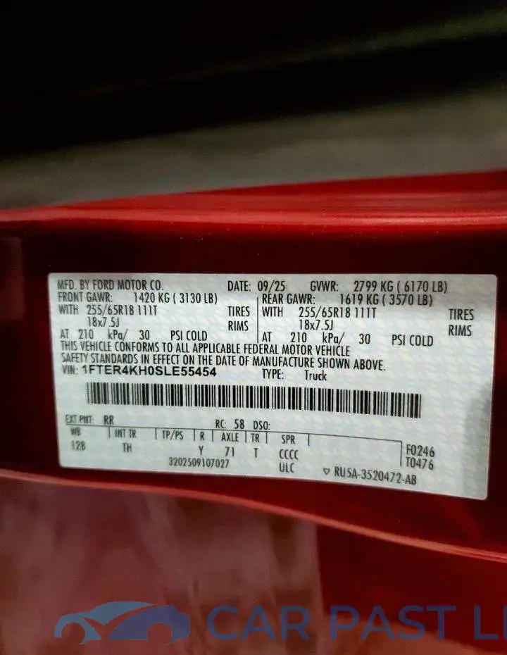 1FTER4KH0SLE55454# 12