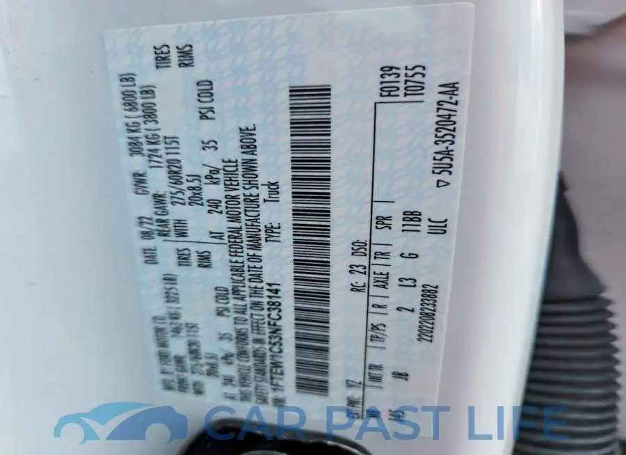 1FTEW1C53NFC38141# 13