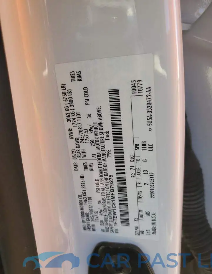 1FTEW1C81MFB79275# 13