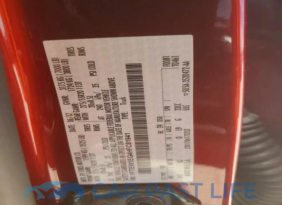 1FTEW1EG4HFC81941# 12