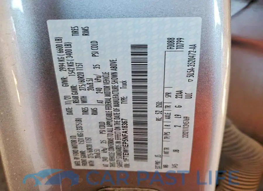 1FTEW1EP5NFA18367# 12
