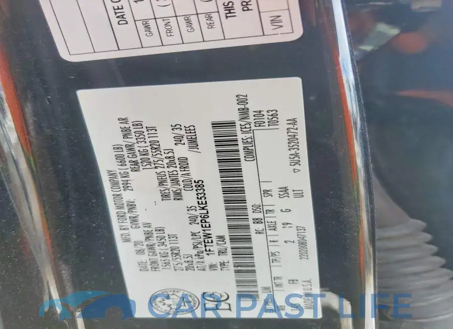 1FTEW1EP6LKE53385# 12