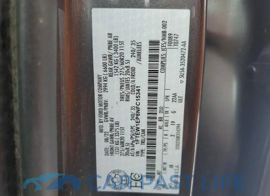 1FTEW1EP8NFC15341# 13