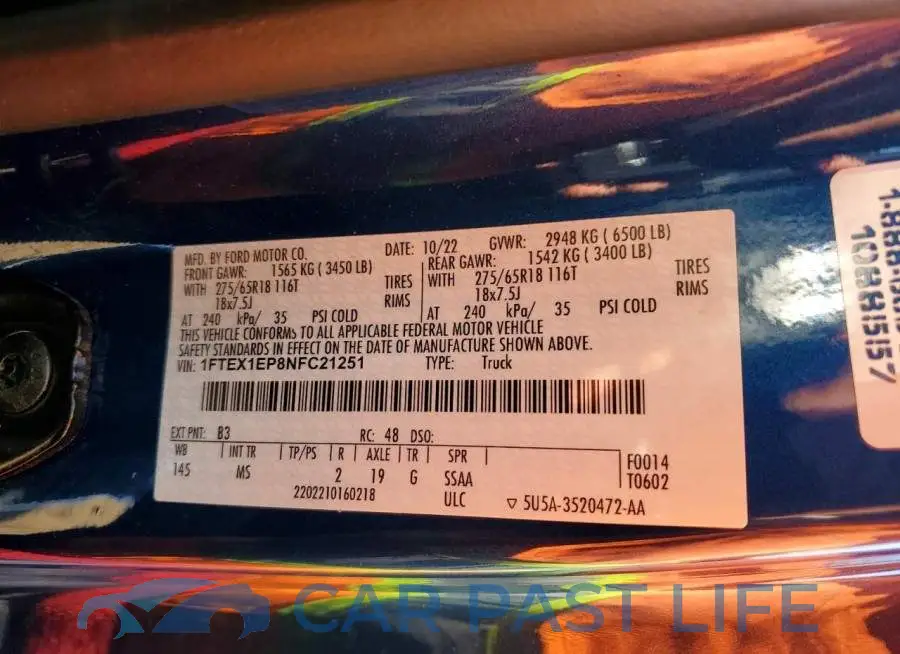 1FTEX1EP8NFC21251# 12
