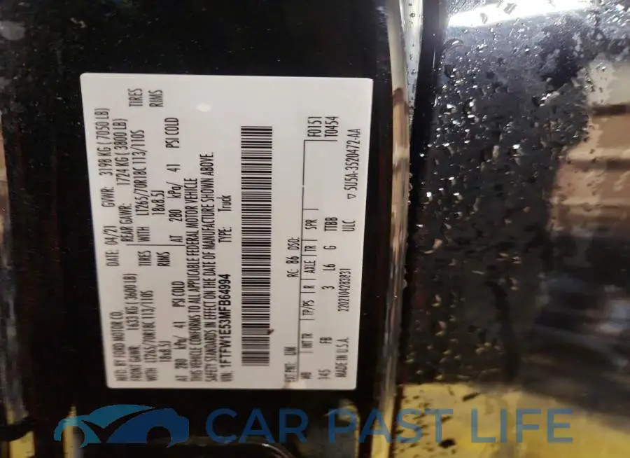 1FTFW1E53MFB64994# 12