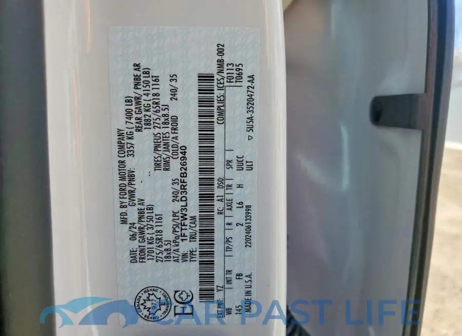 1FTFW3LD3RFB26940# 12