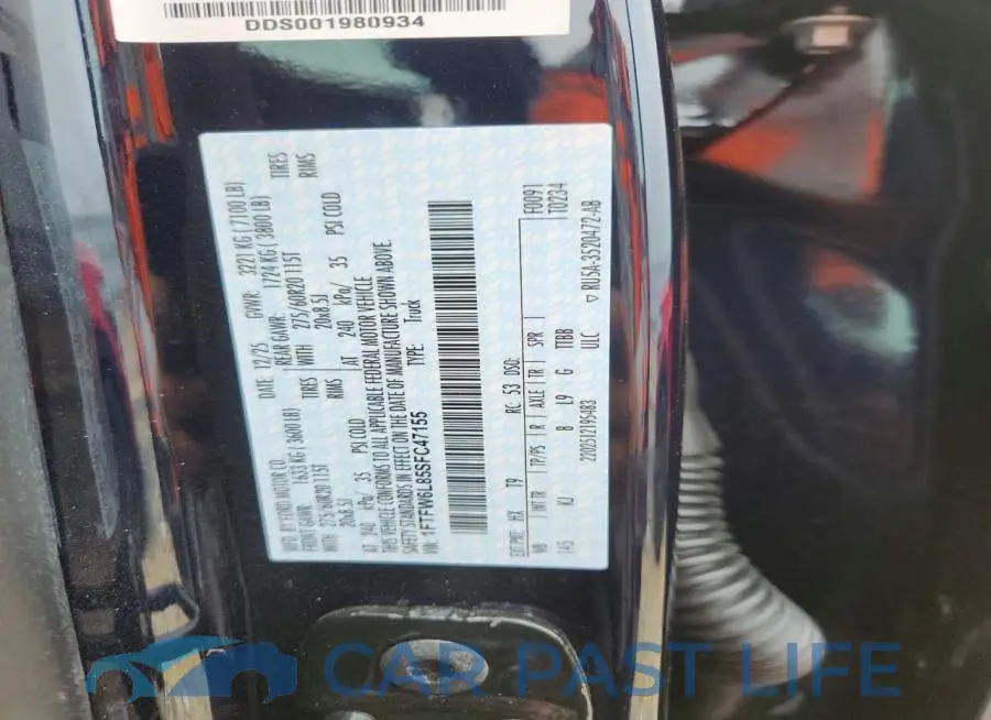 1FTFW6L85SFC47155# 12