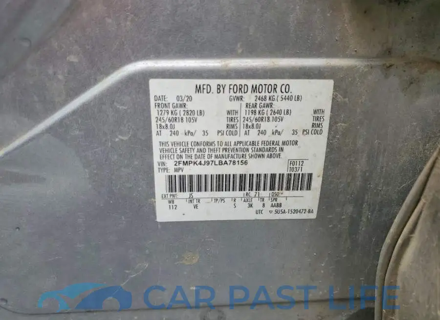 2FMPK4J97LBA78156# 13