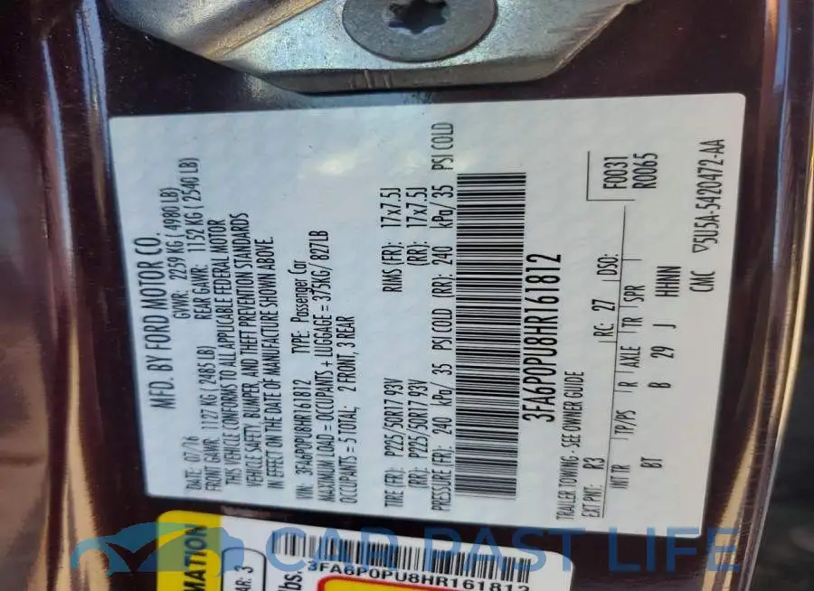 3FA6P0PU8HR161812# 12