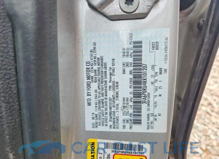 3FA6P0RU4KR101207# 12