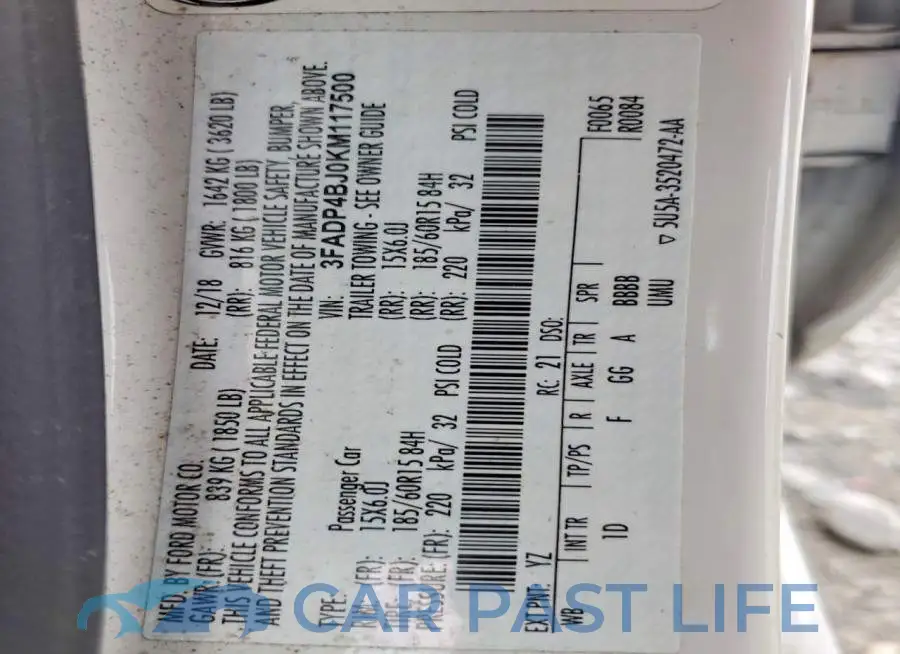 3FADP4BJ0KM117500# 13