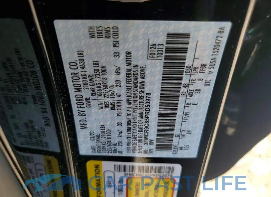 3FMCR9C65PRD50978# 12