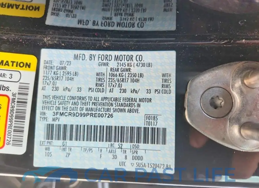 3FMCR9D99PRE00726# 12