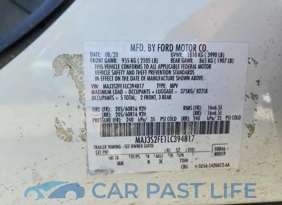 MAJ3S2FE1LC394817# 13
