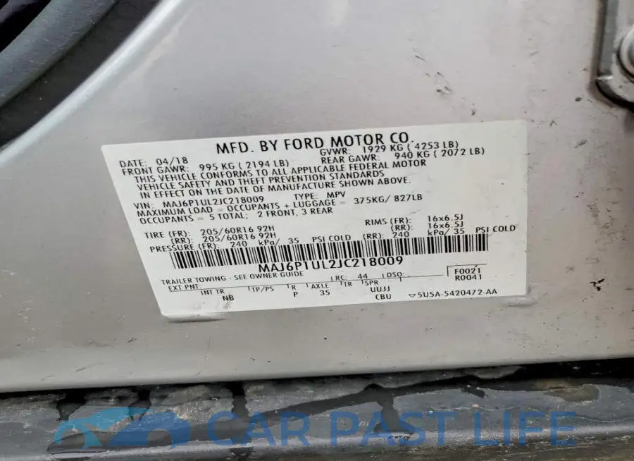 MAJ6P1UL2JC218009# 14