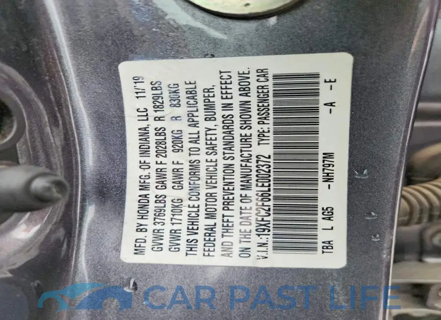 19XFC2F66LE002372# 12