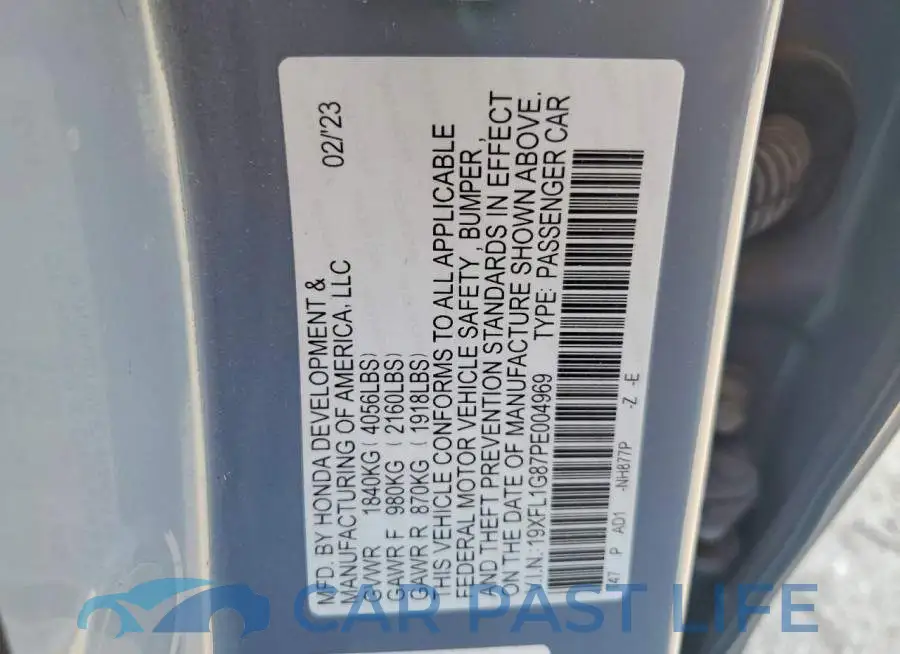 19XFL1G87PE004969# 13