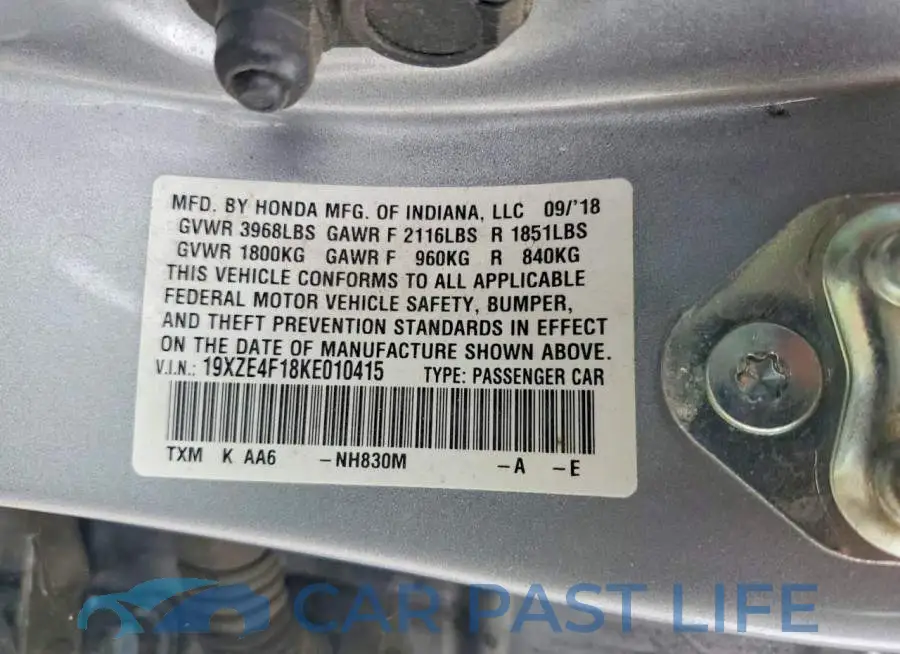 19XZE4F18KE010415# 12