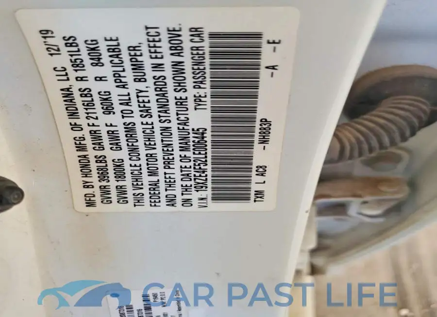 19XZE4F52LE006445# 13