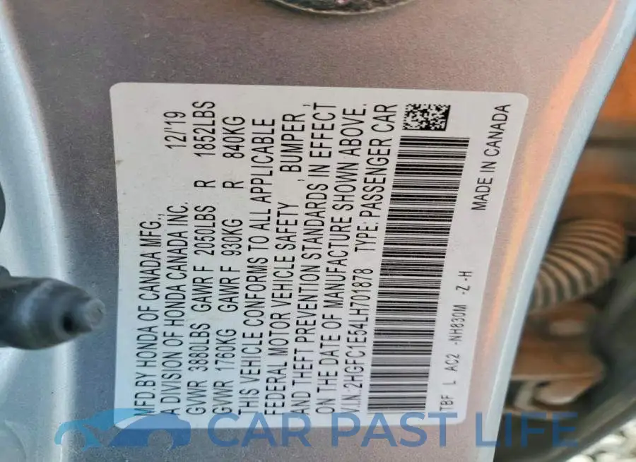 2HGFC1E54LH701878# 12