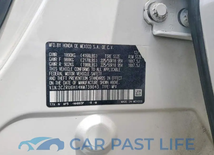 3CZRU6H14NM739043# 13