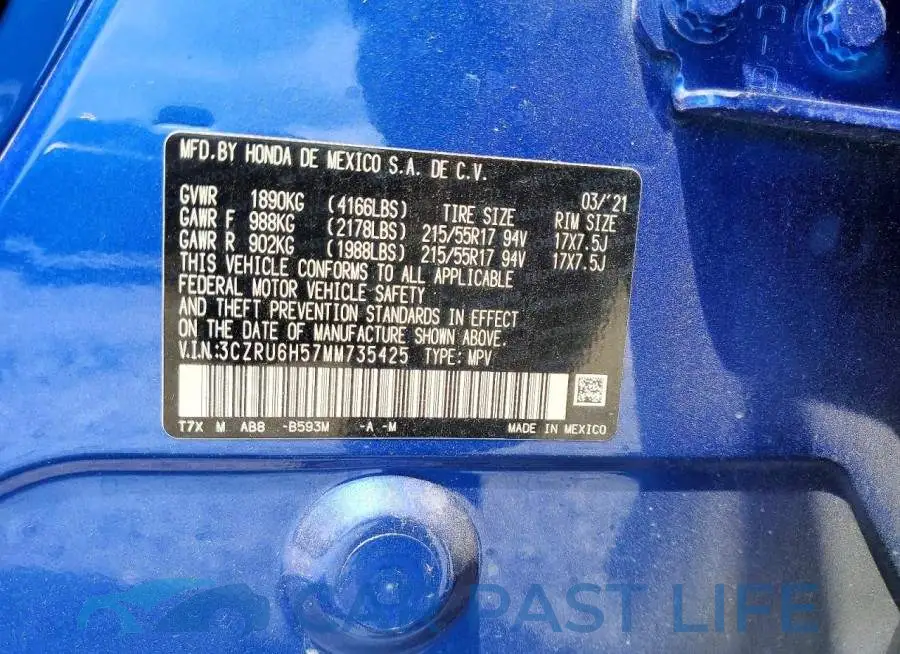 3CZRU6H57MM735425# 13