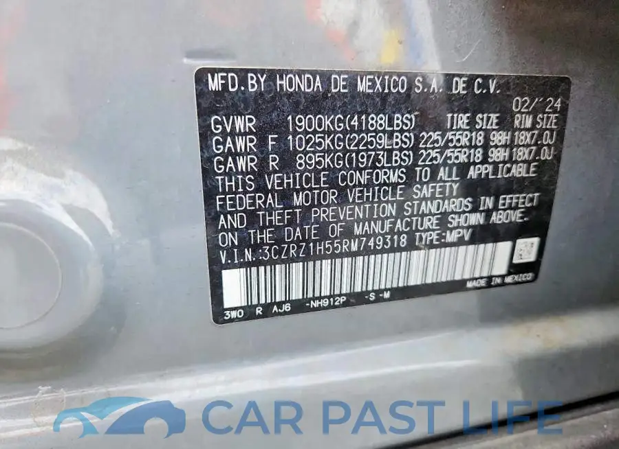 3CZRZ1H55RM749318# 13