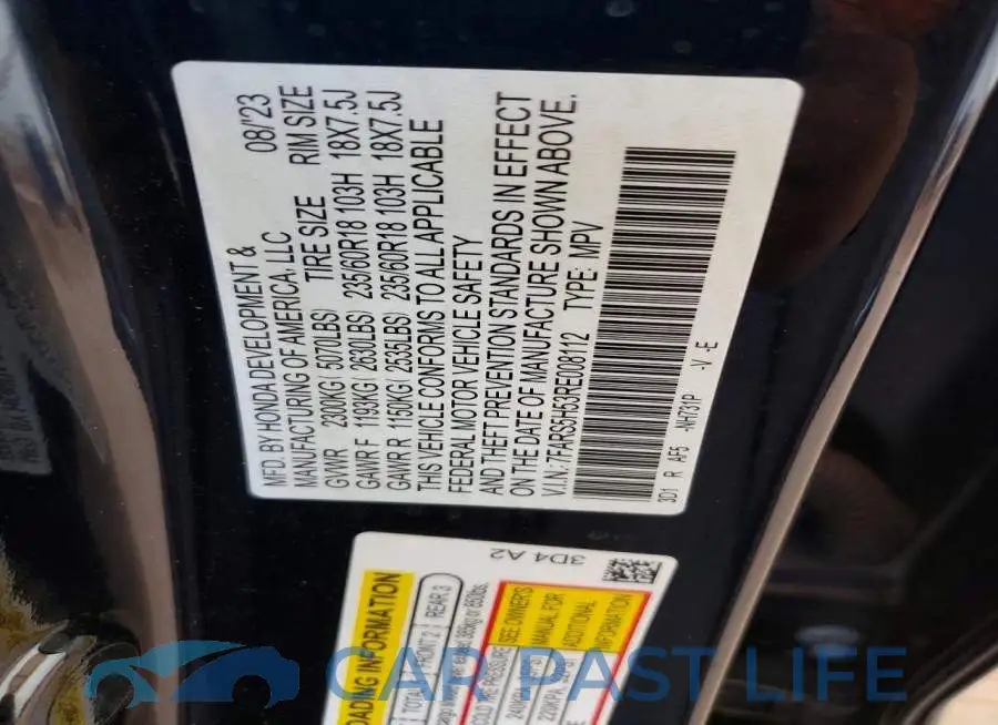 7FARS5H53RE008112# 12