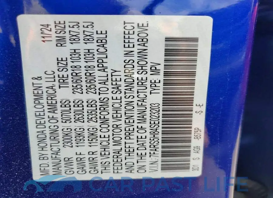 7FARS5H84SE023203# 13