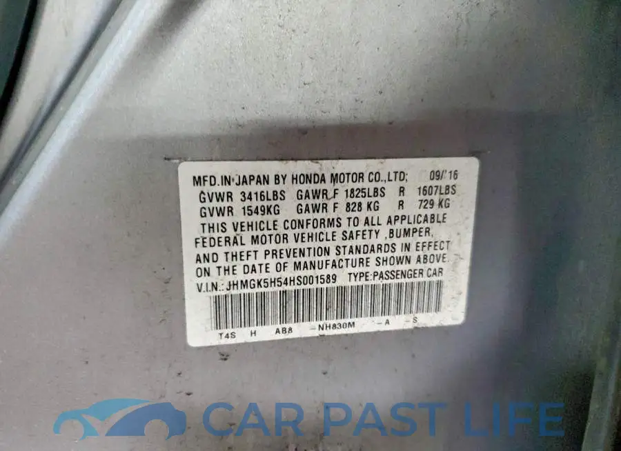 JHMGK5H54HS001589# 13