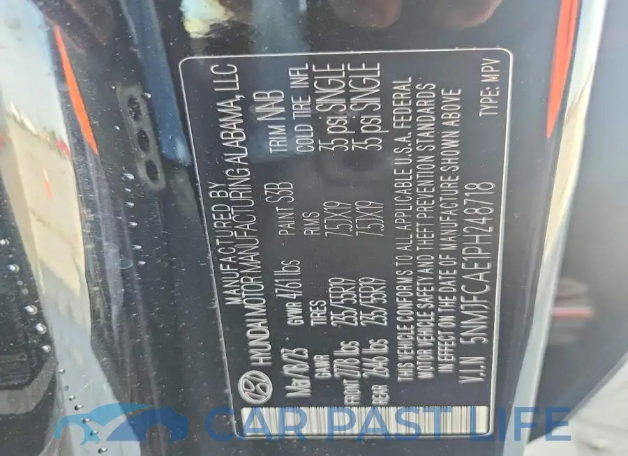 5NMJFCAE1PH248718# 13