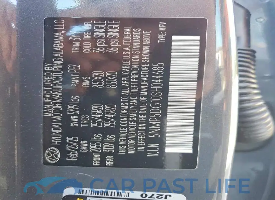 5NMP5DG10SH044685# 13