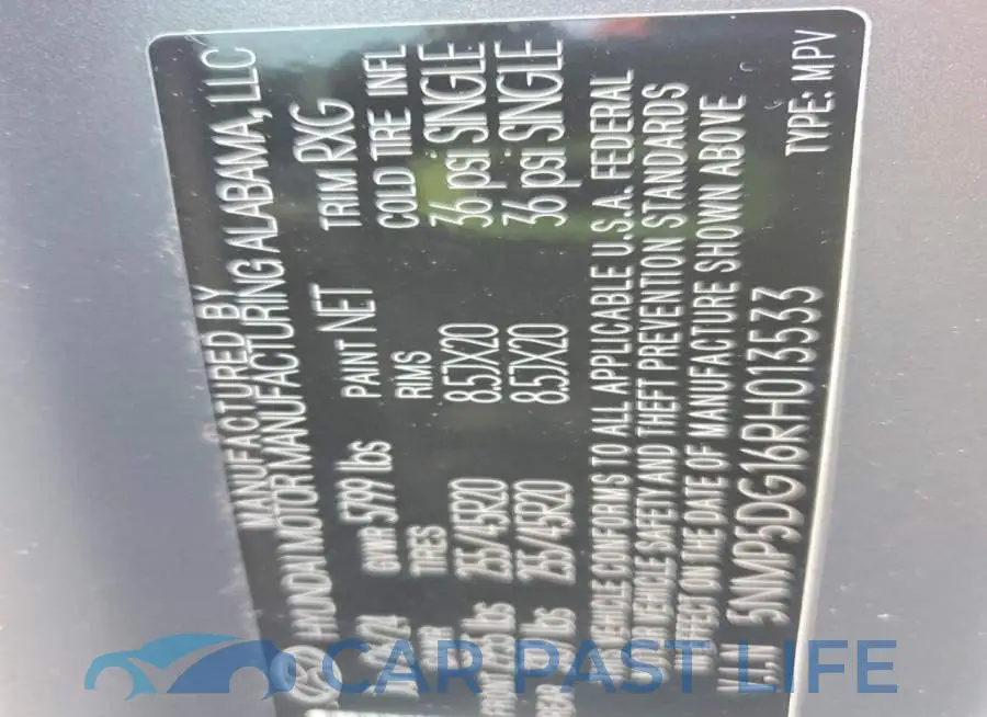 5NMP5DG16RH013533# 14