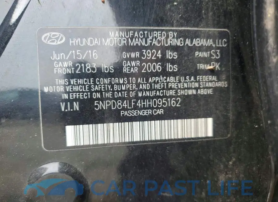 5NPD84LF4HH095162# 12