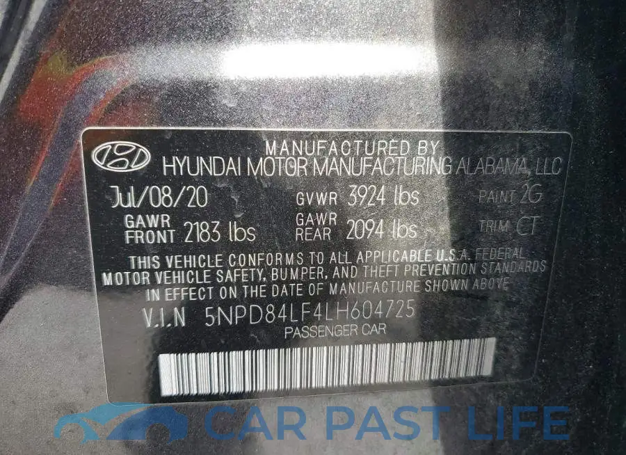 5NPD84LF4LH604725# 12