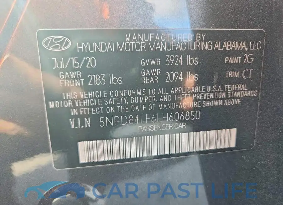 5NPD84LF6LH606850# 13