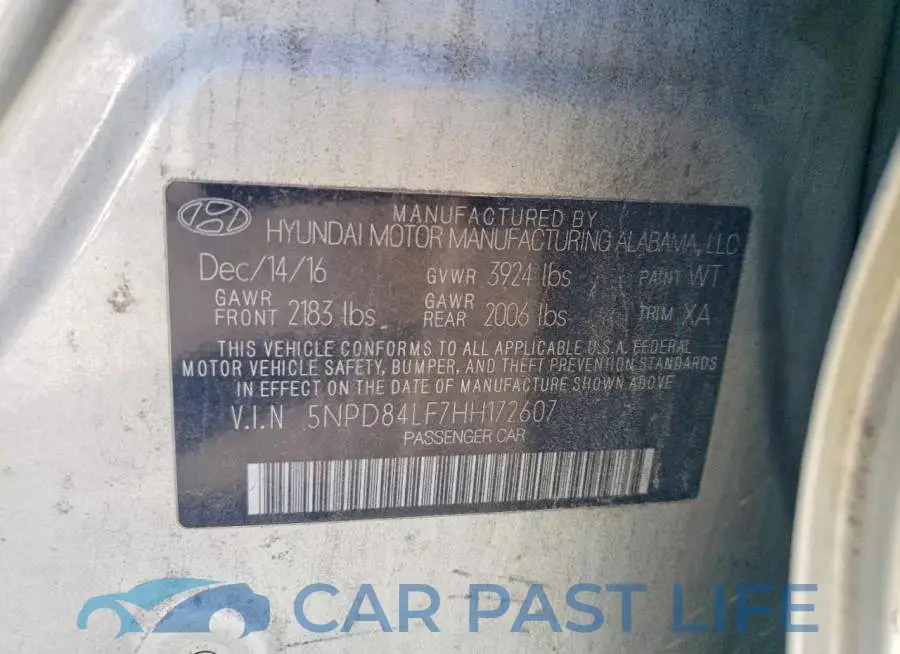 5NPD84LF7HH172607# 12