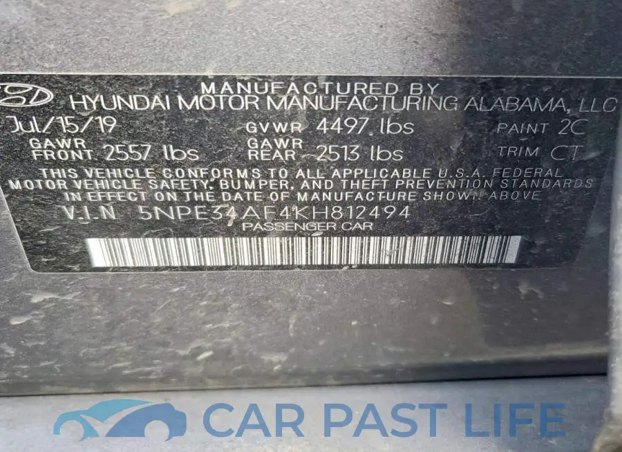 5NPE34AF4KH812494# 13