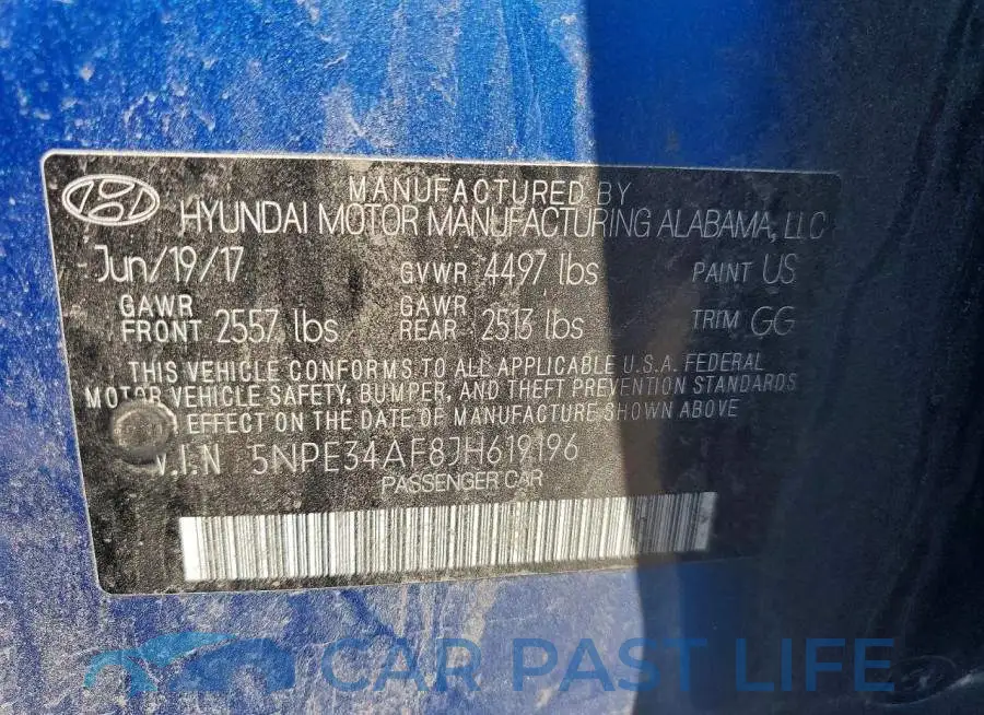 5NPE34AF8JH619196# 12