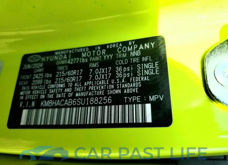 KM8HACAB6SU188256# 12