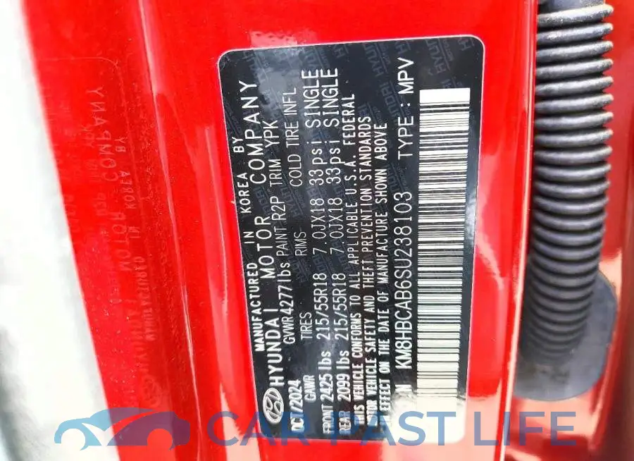 KM8HBCAB6SU238103# 13